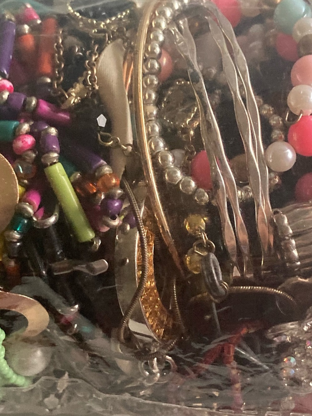 Assorted Mixed jewelry lot necklaces bracelet etc wearable and craft - Picture 1 of 9